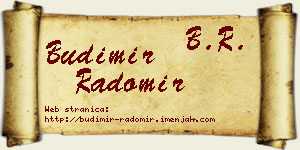 Budimir Radomir vizit kartica